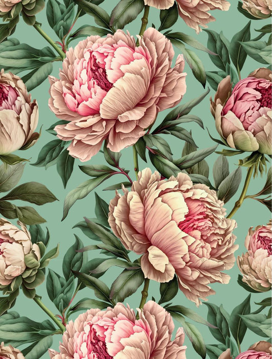 Blushing Blooms A2 Decoupage Paper