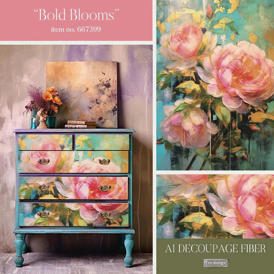Bold Blooms | A1 Decoupage Fiber | Prima