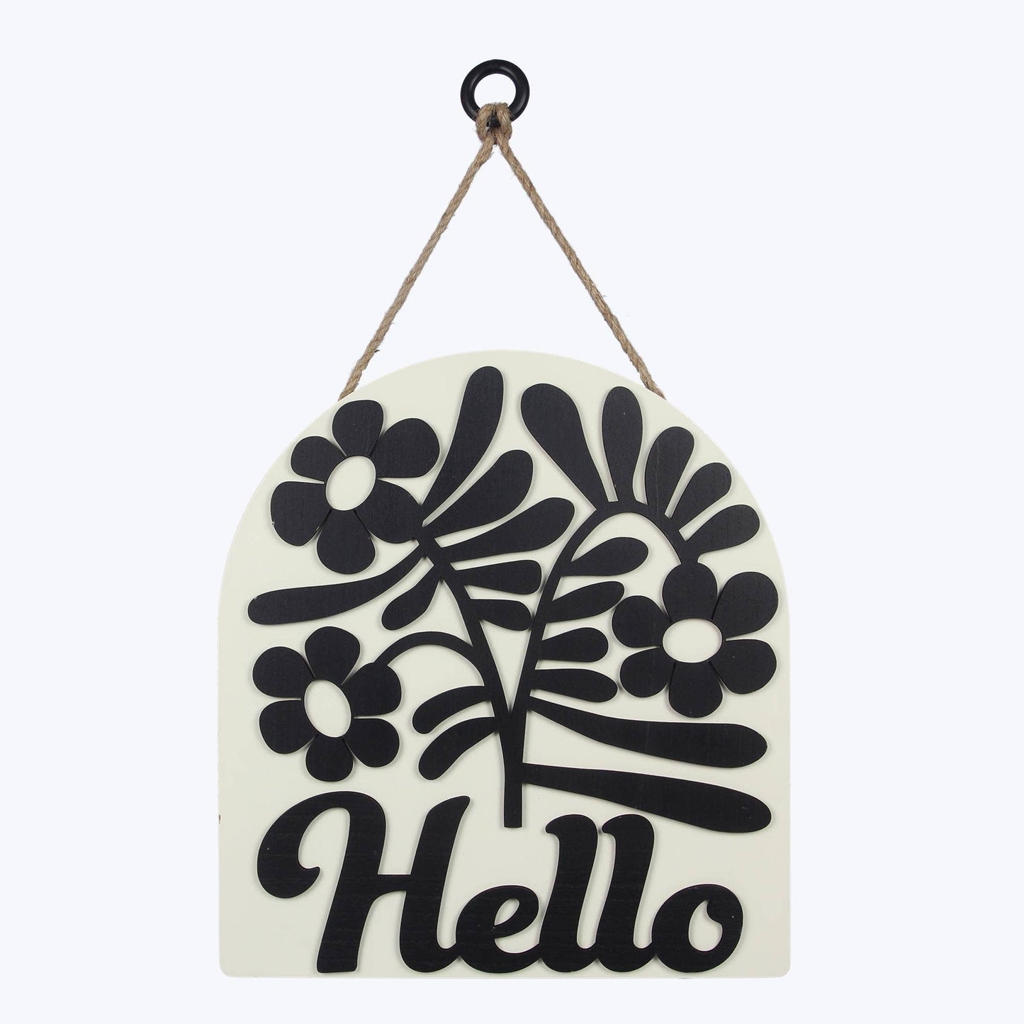 Wood Raised "Hello" Wall Sign/Door Hanger (Sku#: 14465)