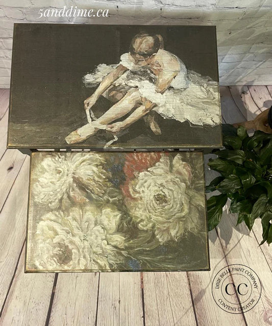 Floral Ballerina Rice Decoupage Paper