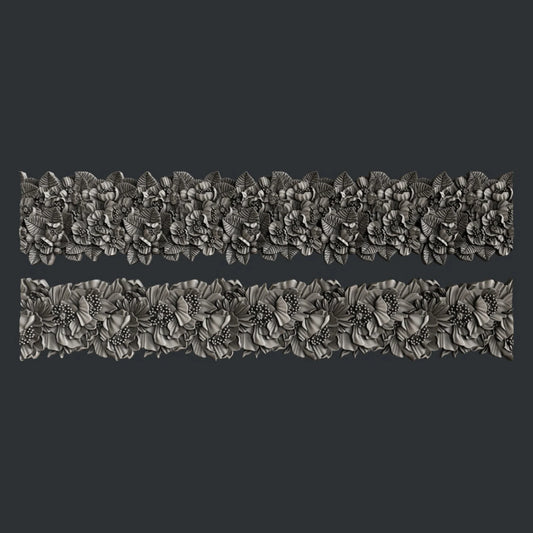 Floral Borders 2 Mould by Zuri