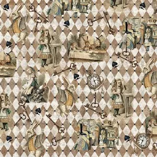 Mad Hatter's Muse Decoupage Paper