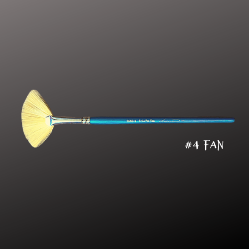 #4 Fan Brush from The Turquoise Iris Pro Collection